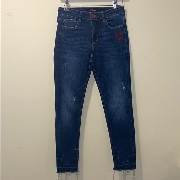 Womens Desigual Pakaian Jadi Wanita Celana Skinny Jeans - Picture 1 of 6